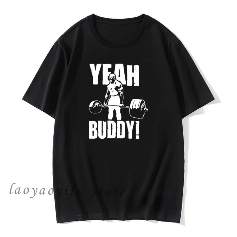 

Men Sports TShirt Yeah Buddy Ronnie Coleman Body Building Graphic T Shirts Male Casual Fashion Tops Ropa Hombre Summer XS-4XL XXXXXL чёрный