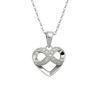 Collier Cœur Infini Femme Argent 925/1000 Rhodié – Zirconium Pavé – Bijou Symbole Amour Éternel – Chaîne 45cm Classique
