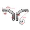 Adjustable Universal Handlebar Protector Motorcycle Handguard Brackets Fitting Most 22mm & 28mm Handlebars for Easy Use