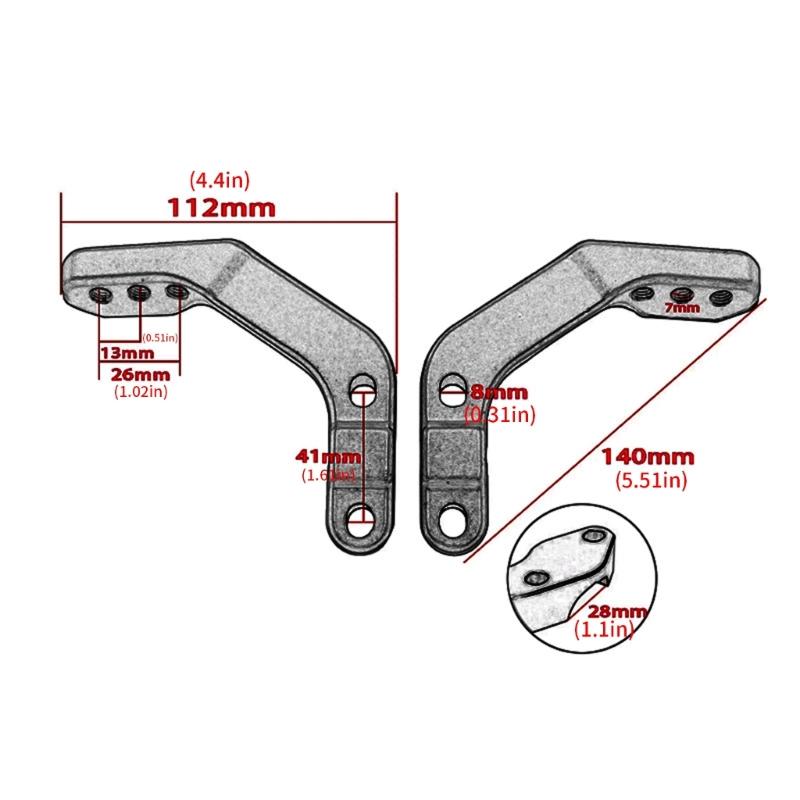 Adjustable Universal Handlebar Protector Motorcycle Handguard Brackets Fitting Most 22mm & 28mm Handlebars for Easy Use
