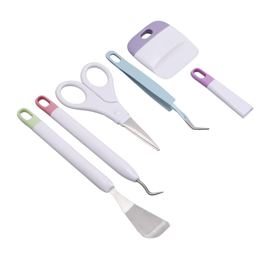 Craft Weeding Tool Set Tweezers Spatula Weeder Scraper Scissor Craft Tool Kit for Home Studio