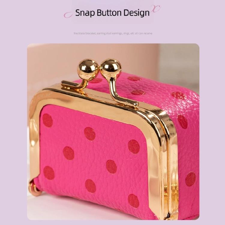 Travel Jewelry Box Case with PU-Look Exterior, Compact Clasp Holder for Rings, Earrings and Daily Mini Necklaces