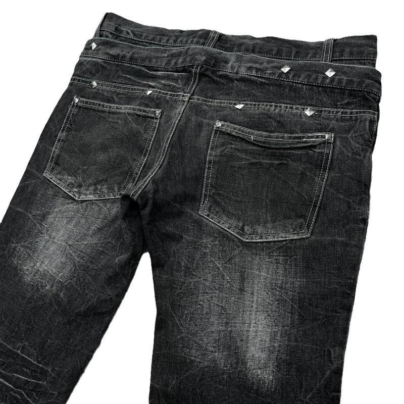 Y2K Vintage Gewaschene Abgewetzte High-Waist Schlagjeans Damen Low-Rise Stretch-Denim-Hosen