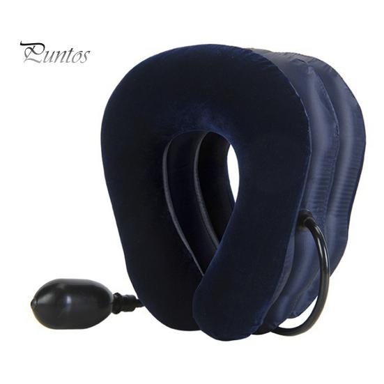 

Растяжитель шеи, надувной шейный бандаж для облегчения боли в шее, регулируемая подушка для вытяжения шеи, устройство для вытяжения шеи для облегчения мышечных спазмов темно-синий