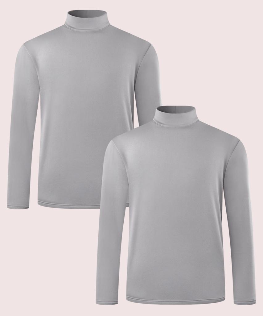 ARMEDES [2Pack] Men'S Brushed Regular Fit Turtleneck T-Shirt Ar-43 (3 Colors)