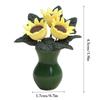 Dollhouse 1:12 Miniature Rose Tulip Hyacinths Sunflower Fruit Tree Potted Green Plant Flower Tree Plants Bonsai Model Home Decor