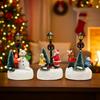 Santa Claus Design Luminous Christmas Statue Snow View Christmas Decor  Party Favors