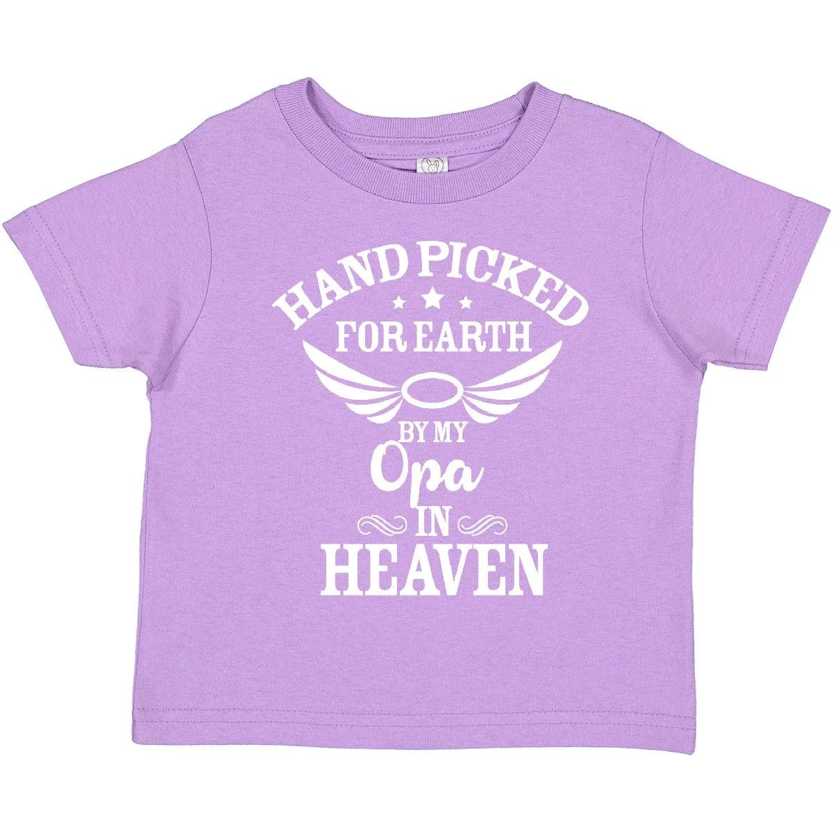 Inktastic Handpicked For Earth By My Opa In Heaven With Angel Toddler T-Shirt 150