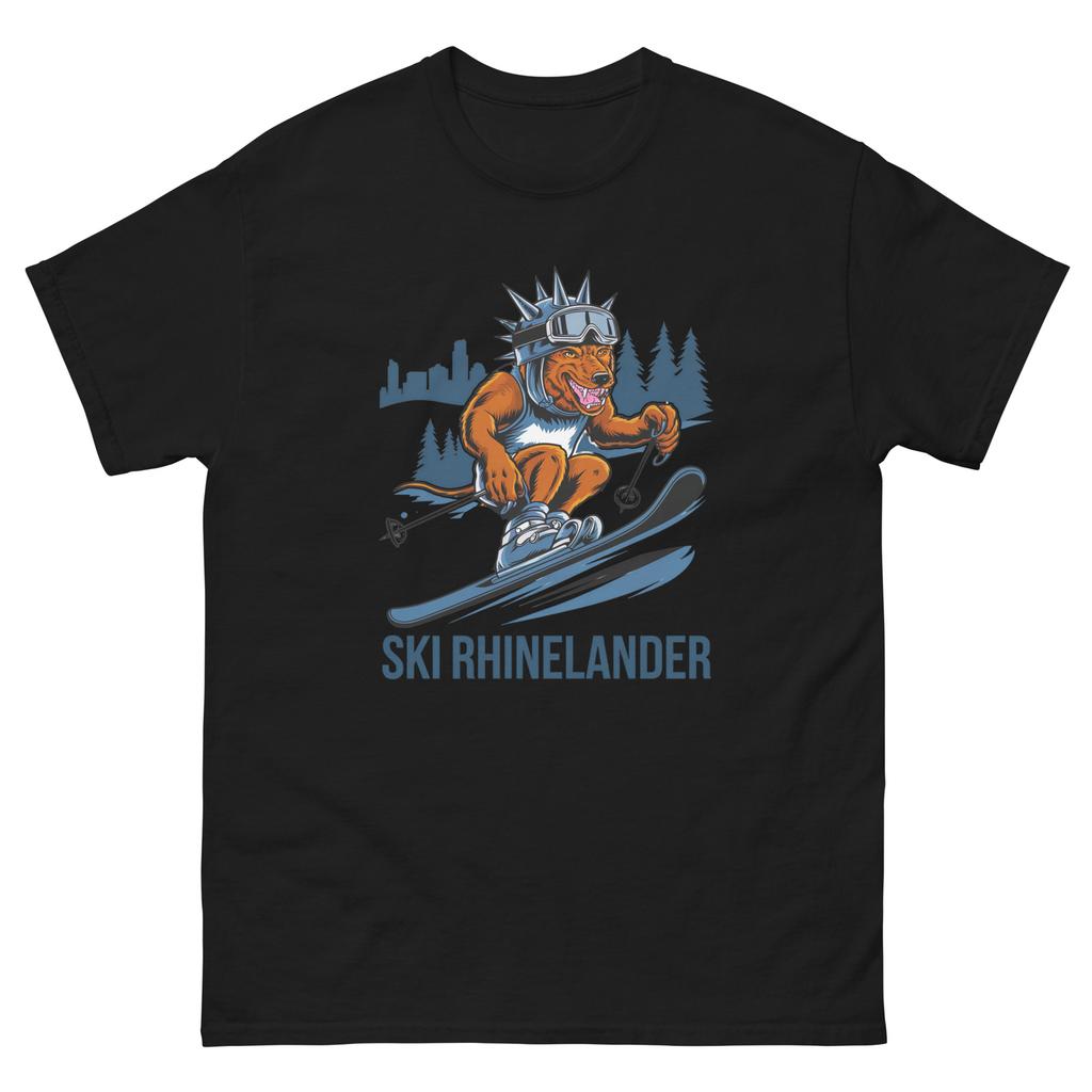 Ski Rhinelander The Hodag Skiing Skier Animal T-Shirt