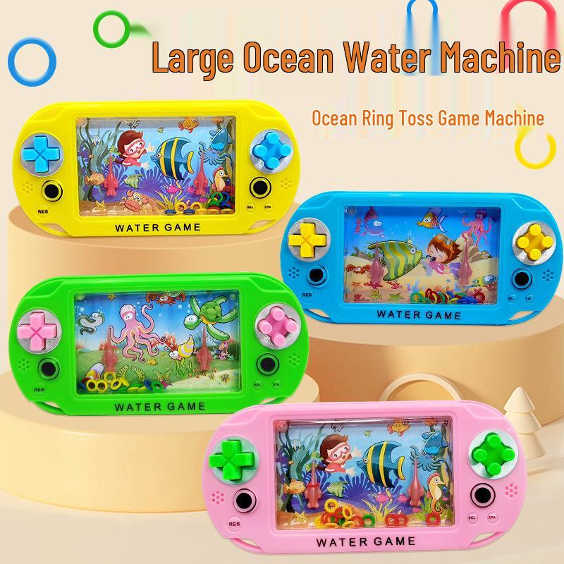 Large Ocean Handheld Ring Toss Game: Nostalgic Childhood Toy Large