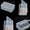 Square Plastic Clear Transparent With Lid Storage Box Collection Container Case