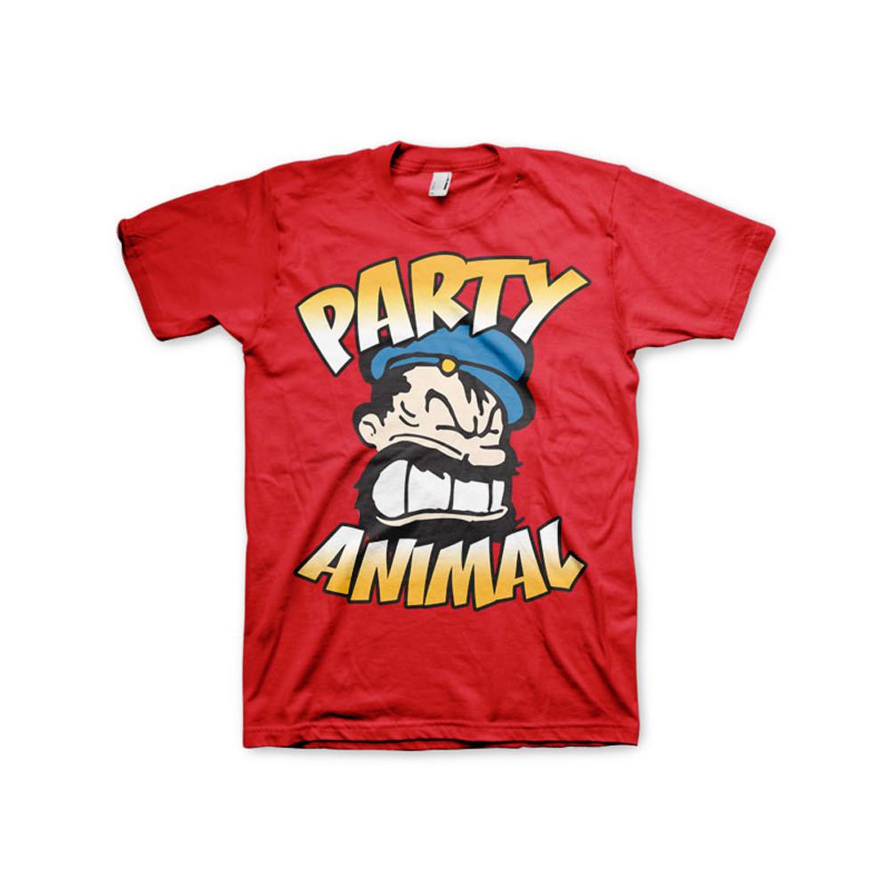 Officially Licensed Popeye Brutos Party Animal Mens T-Shirt S-XXL Sizes S
