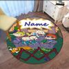 Custom Name Rugrats Printed Round Rug Carpet Chair Rug Area Rug Entryway Doormats,for Office Chair Living Room Bedroom Kitchen Room.