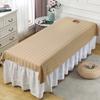 Anti Wrinkle Beauty Massage Bed Sheets Spa Salon Couch Bed Sheet With Face Hole Reusable Breathable Solid Color Bedspread