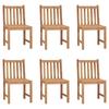 Chaises de jardin lot de 6 Bois de teck solide