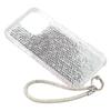 For iPhone 16 Pro Max Case with Strap Full Rhinestone Lip Decor TPU+PC Phone Back Cover