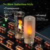 LED Flame Filament Frosted Clear Glass Night Light USB Blow Control Flashing Candle Light for Car Home Room Laptop PC Decoration