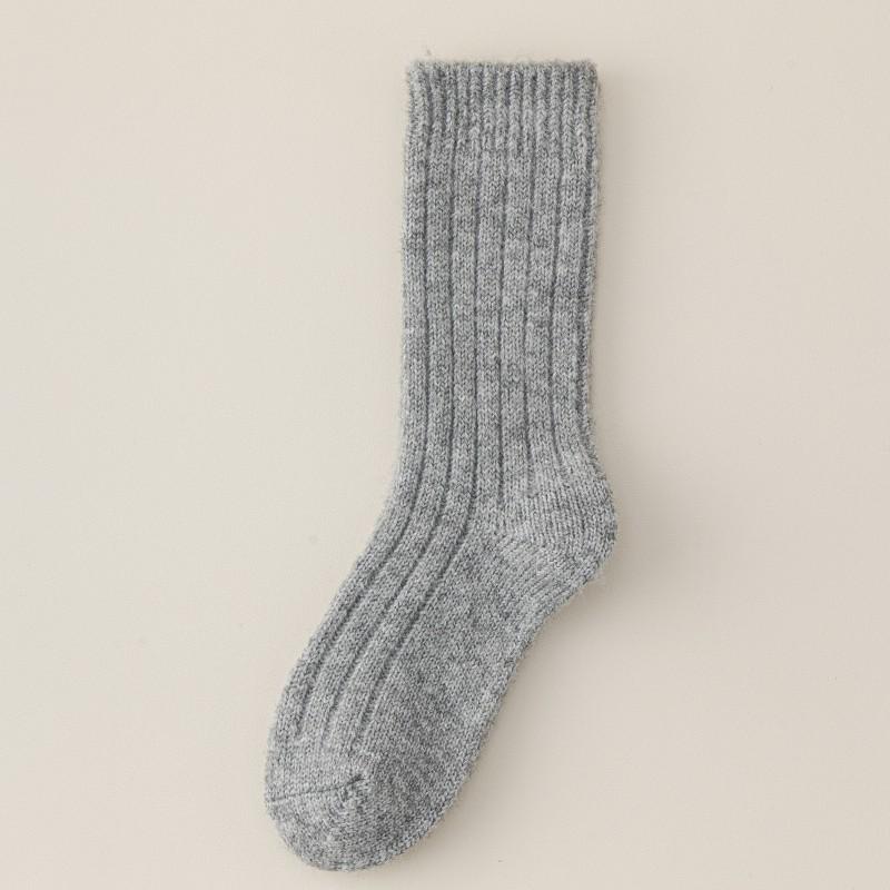 Socks Medium Tube Socks Thick Needle Thickened Wool Socks Classic Retro Color Warm Stacking Socks