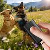 Ultrasonic Anti Barking Device Portable Dog Bark Suppressor Handheld Repeller Trainer with LED Light Battery Powered for Outdoor