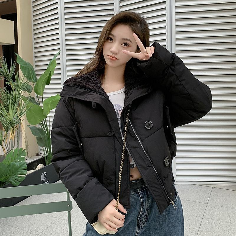 New cotton-padded clothes for women's winter short high-end jackets, small cotton-padded clothes, loose and thickened cotton-padded jackets, trendy.