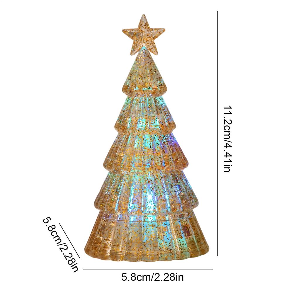 1 шт. Рождественские украшения Мини Светящаяся Хрустальная Рождественская елка Высококачественные Настольные украшения Рождественский Подарок Огни