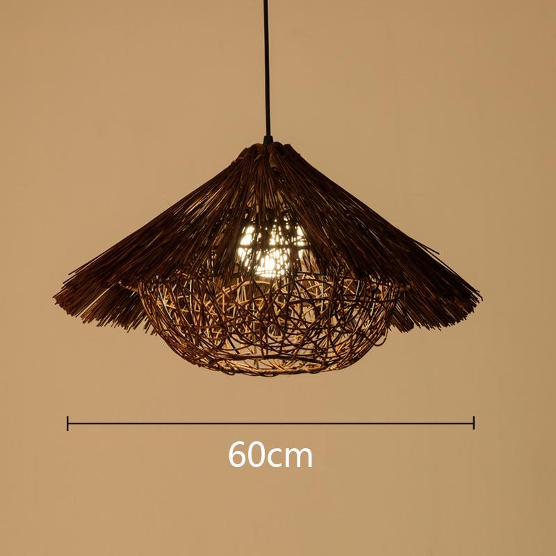 Retro Zen Bamboo Weaving Pendant Lamp for Restaurants & Teahouses