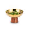 Elegant Stainless Steel Pedestal Serving Bowl for Snacks and Fruits