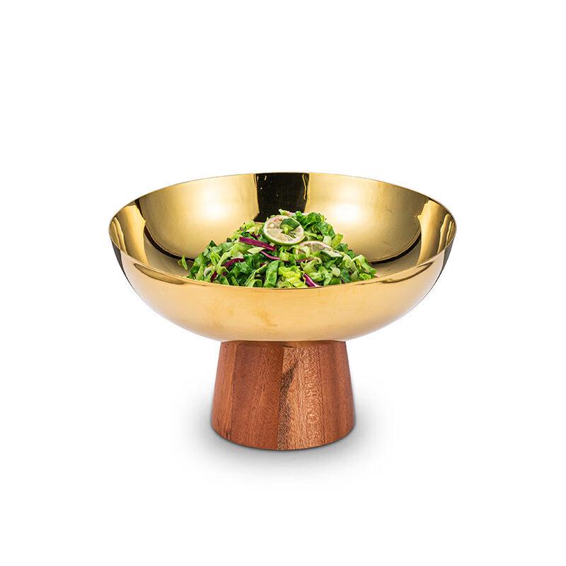 Elegant Stainless Steel Pedestal Serving Bowl for Snacks and Fruits