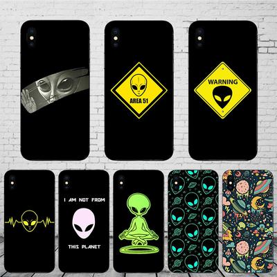 Design Amuzant Artă cu EXTRATERESTRU Carcasă Telefon Moale din TPU Pentru Iphone SE 2020 12 Mini X XR 11 Pro Max 7 6 8 6S Plus Capac Spate XS 5 Carcasă Mobilă