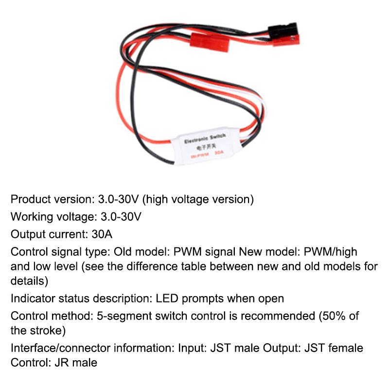 Interruttore Elettronico a Telecomando a Risposta Rapida 2-20A Corrente 3-30V per Droni RC Pompe per Acqua Attrezzature Agricole Mod