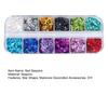 1 Set Star Glitter Nail Art Sequins 12 Grids Holographic Star Nail Charm Foils DIY Nail Design Crafts Manicure Decoration