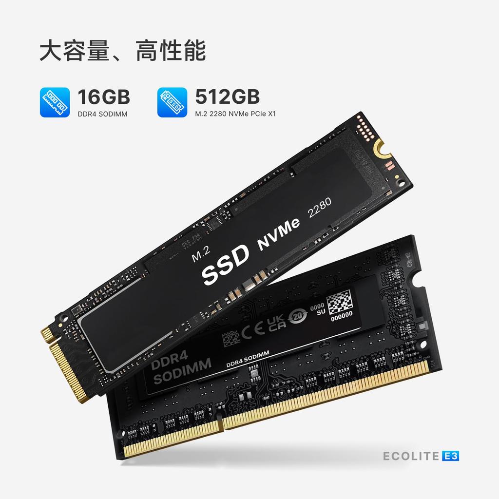 BOSGAME E3 Mini PC Latest Twin Series up to MiniPC with 16GB 512GB NVMe USB Windows 11 and Triple 4K 60Hz Display N150, Intel's Lake-N (4C/4T, 3.6GHz)