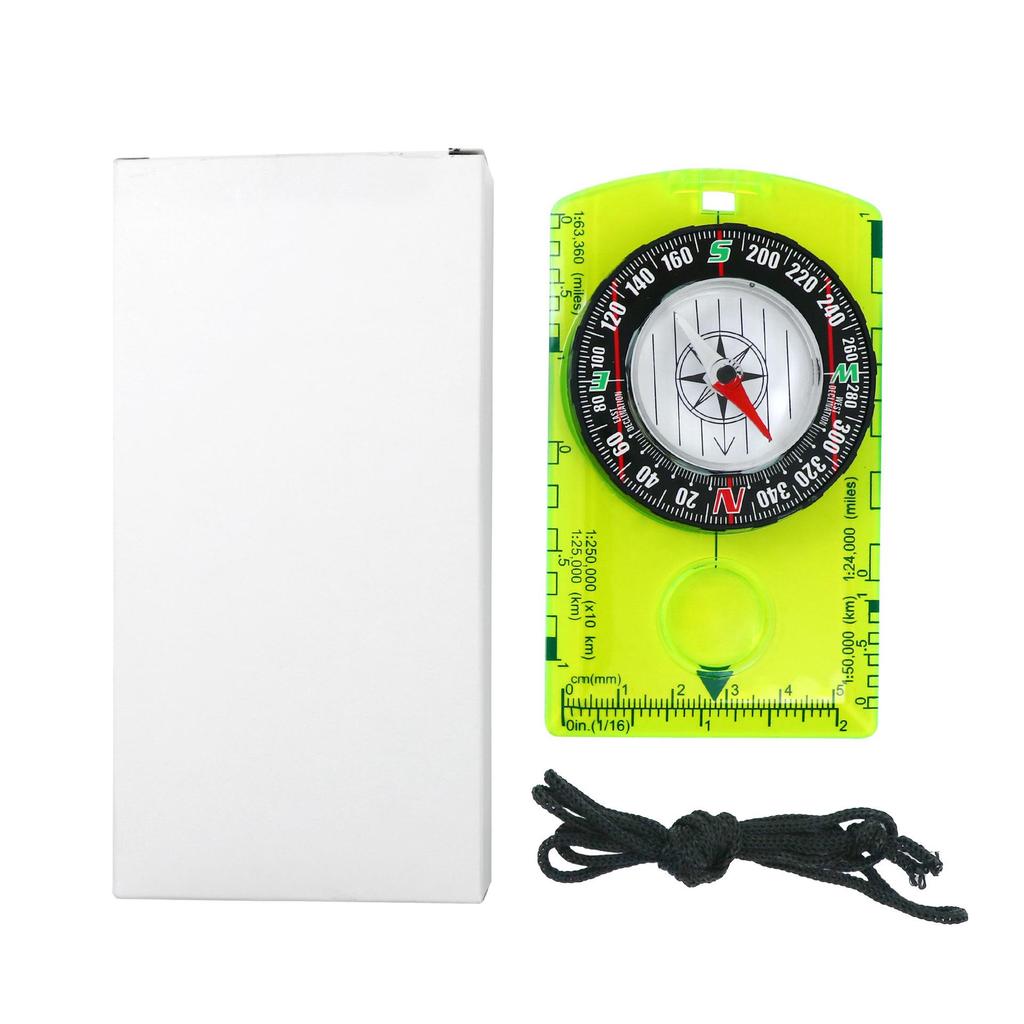 DC361 Multifunctional North-Seeking Compass & Copper Map Scale Ruler with Colored Cap Nail