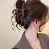 Premium Coffee-Colored Frosted Hairpin - Large All-Match Shark Clip for Elegant Hairstyles