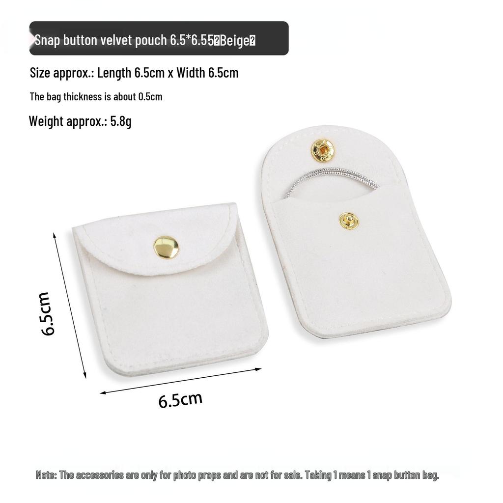 Samt Druckknopf Schmuckbeutel für Ringe & Halsketten - Mini Aufbewahrungsbeutel