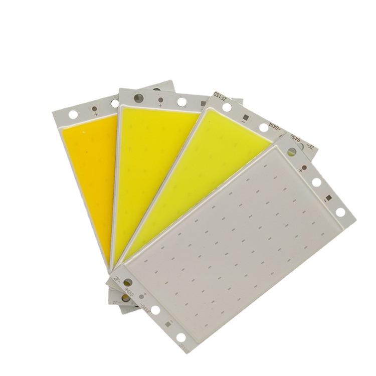 94x50mm 20W 12V COB LED Light Board - Square White & Red Light Source