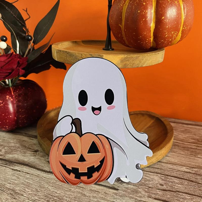 1PC Cute Halloween Ghost Shaped Cartoon Ghost Figurine Craft Toy Ghost Ornament Home Party Creative Decoration