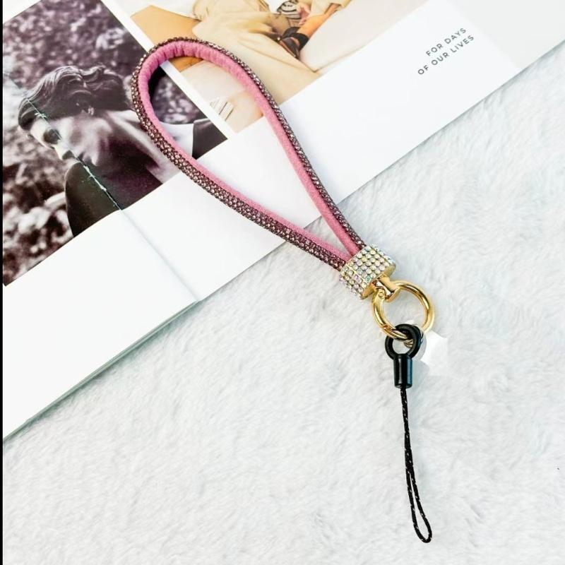 Sparkling Rhinestones Phone Lanyard Short Wristband Secure Carry Solution Business Casual Wrist Strap