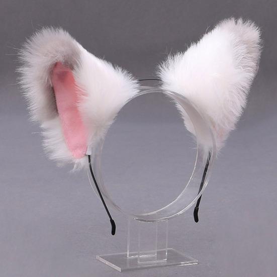 Women Hairband Cute Lolita Simulated Anti-slip Hair Accessories Photograph Prop Cosplay Party Plush Fox Cat Ears Hair Hoop Party Supplies