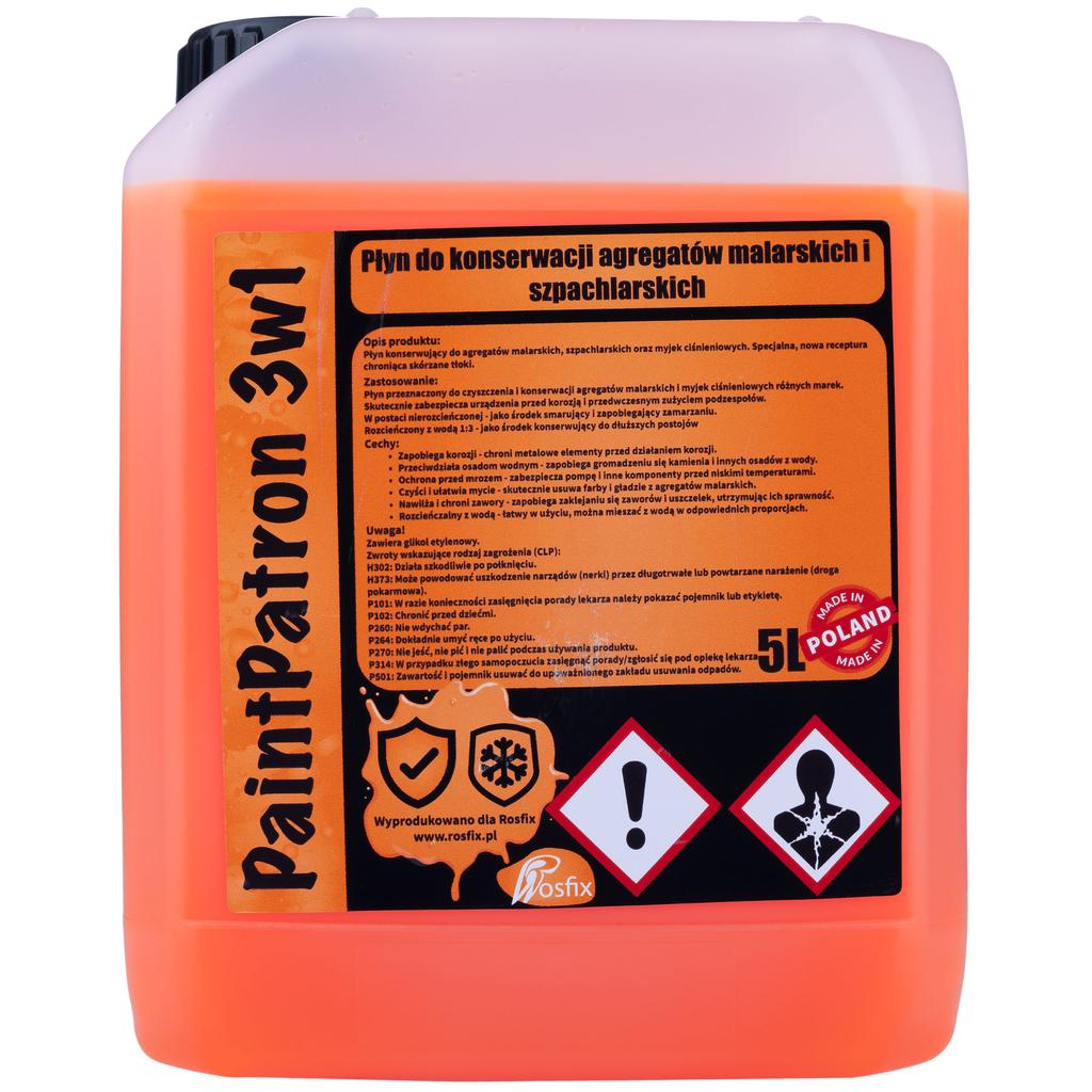 Rosfix Płyn Konserwująco-Czyszczący PaintPatron 3w1 5L – Ochrona Przed Korozją | Rozcieńczalny z Wodą 1:3 | Zabezpieczenie Przed Mrozem