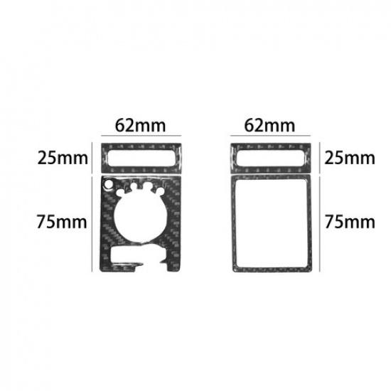 4Pcs Carbon Fiber Interior Dim Light Control Cover Trim For RAM 1500