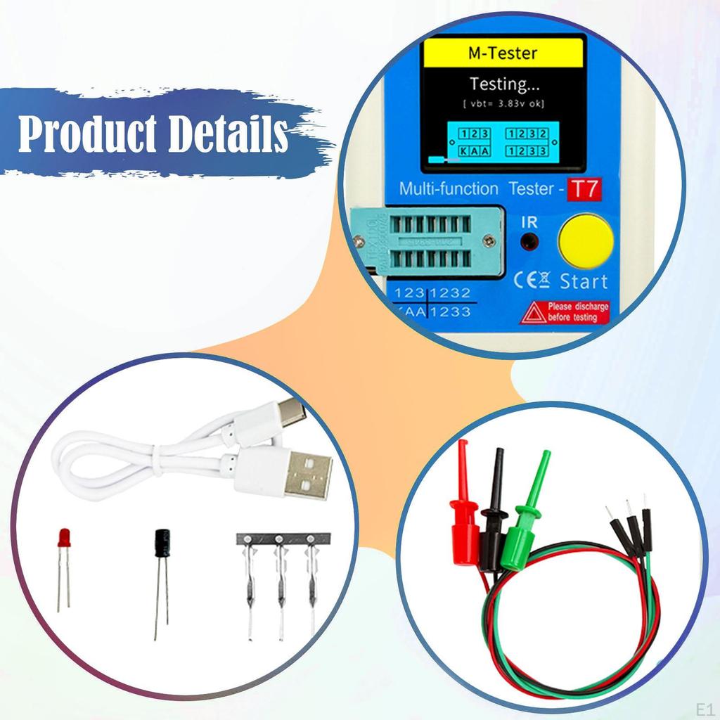 Full Color Display Transistor Meter for Npn Triode Resistor