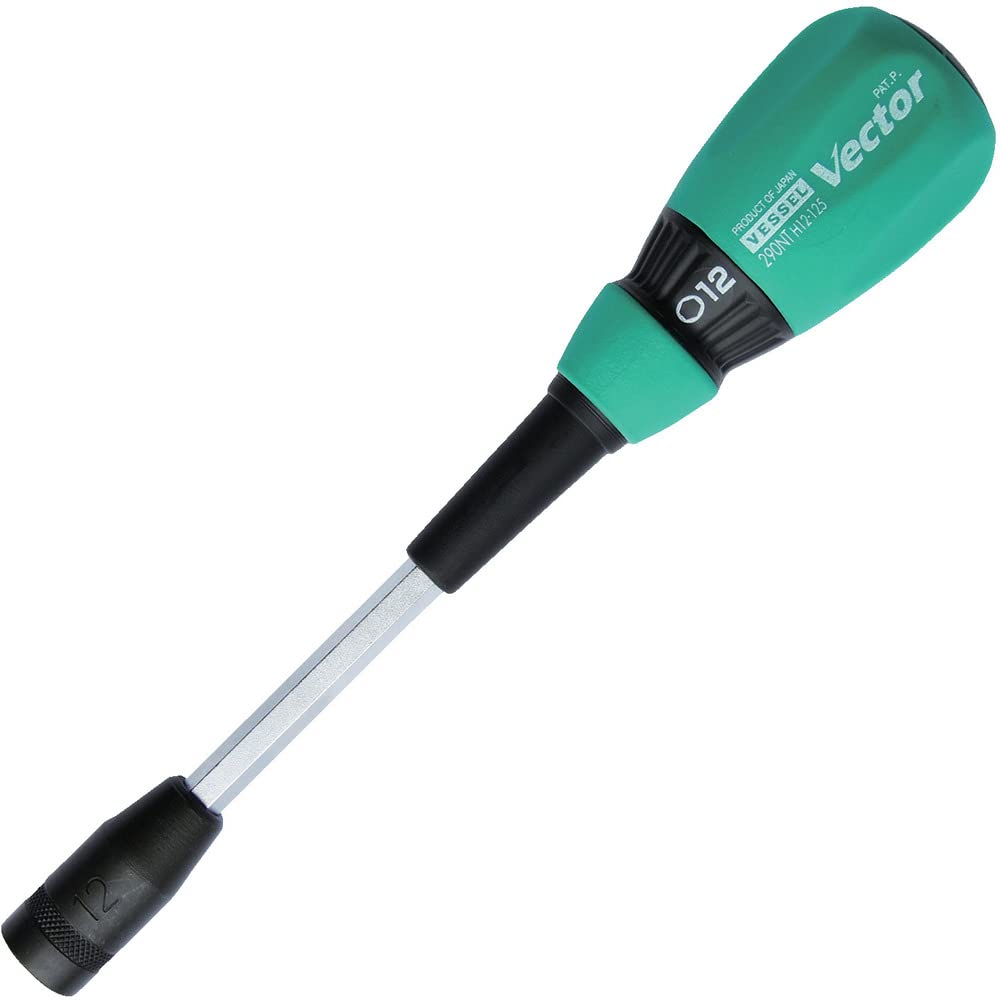 VESSEL Vector Nut 12mm Driver, (Across Flats) B-290NT чёрный