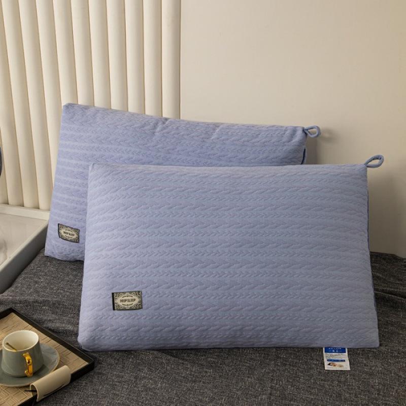 Rectangle High Neck Support Pillow - Non-Collapsing, Ideal for Dorms and Hotels, Knitted Core, Single Size.