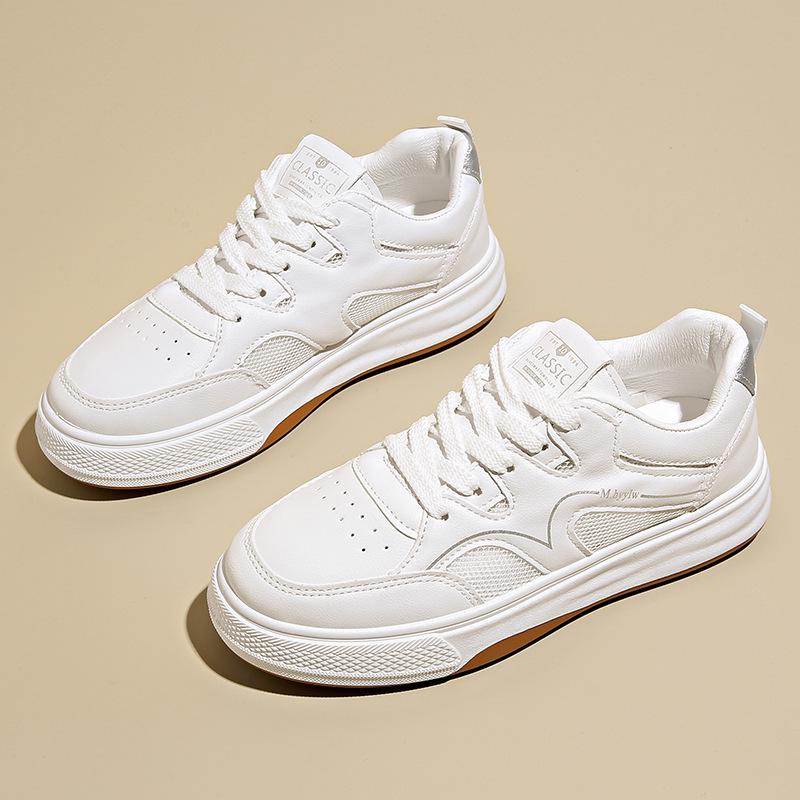 

Korean version of little white shoes women s 2024 summer and autumn new women s shoes versatile and popular casual sports shoes soft-soled flat basepl 35 серебряный