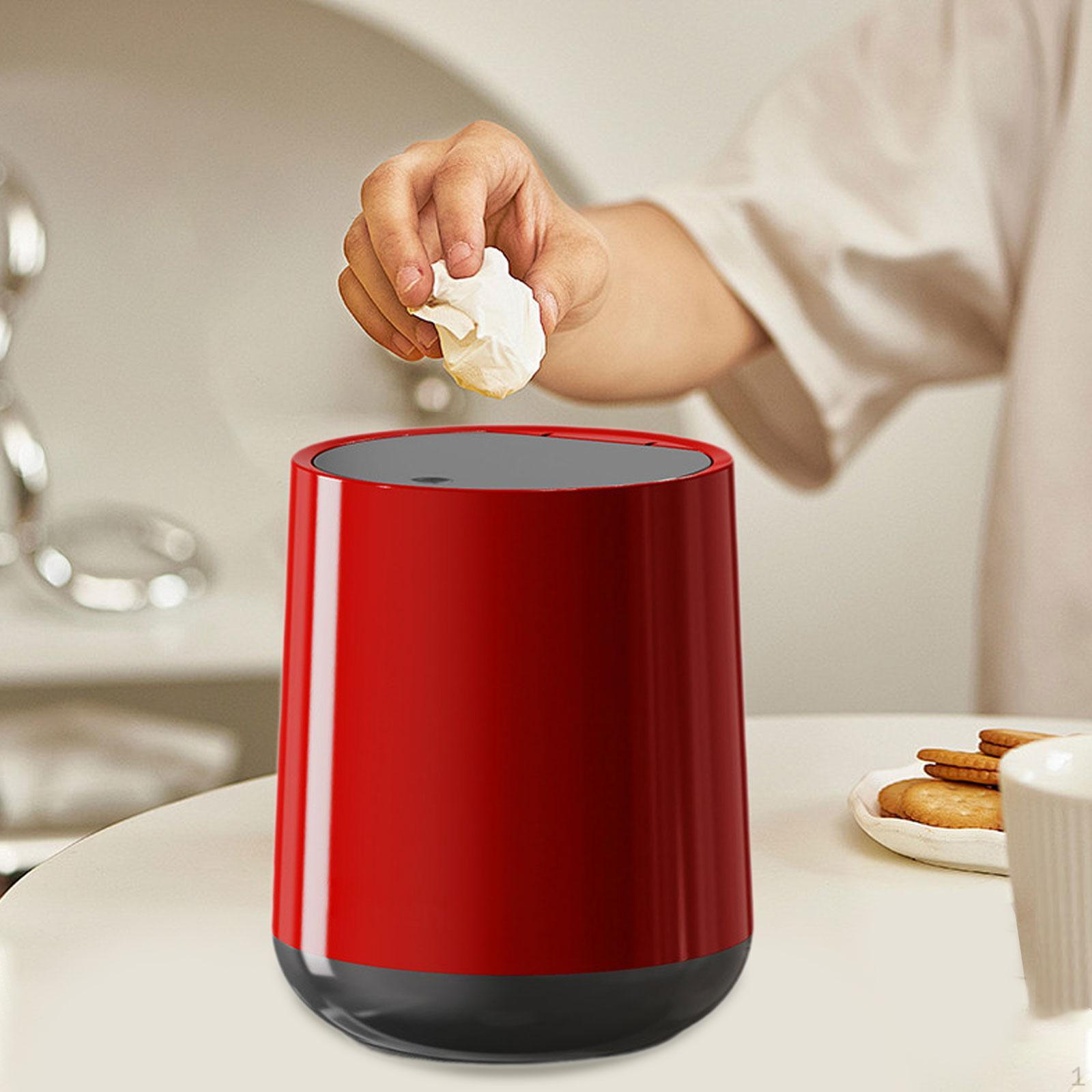 

Countertop Trash Can Mini Desktop Decorative Space Saving Multipurpose Storage Box