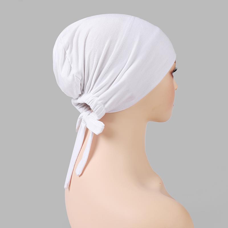 Muslim Inner Hijab Cap No Silp Breathable Women Under Caps Elastic Cotton Jersey Hijab Undercap
