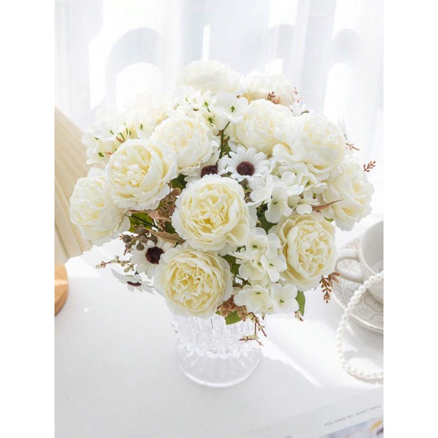 Umělé pivoňkové mix květiny pro svatební dekoraci, svatební kytici, výzdobu třídy, domácí vázu, zahradu, párty, narozeninovou událost, Valentýna