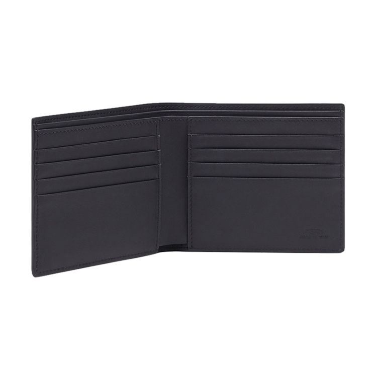 Fendi Metallic Monster Eyes Short Double Fold Wallet Men Wallet Black 7M0169-SQP-F0KUR