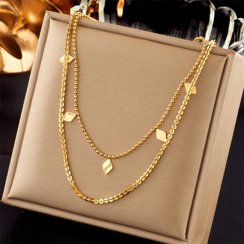 Fashion Niche Pendant Choker Necklace Personalized Layered Irregular Pendant Necklace